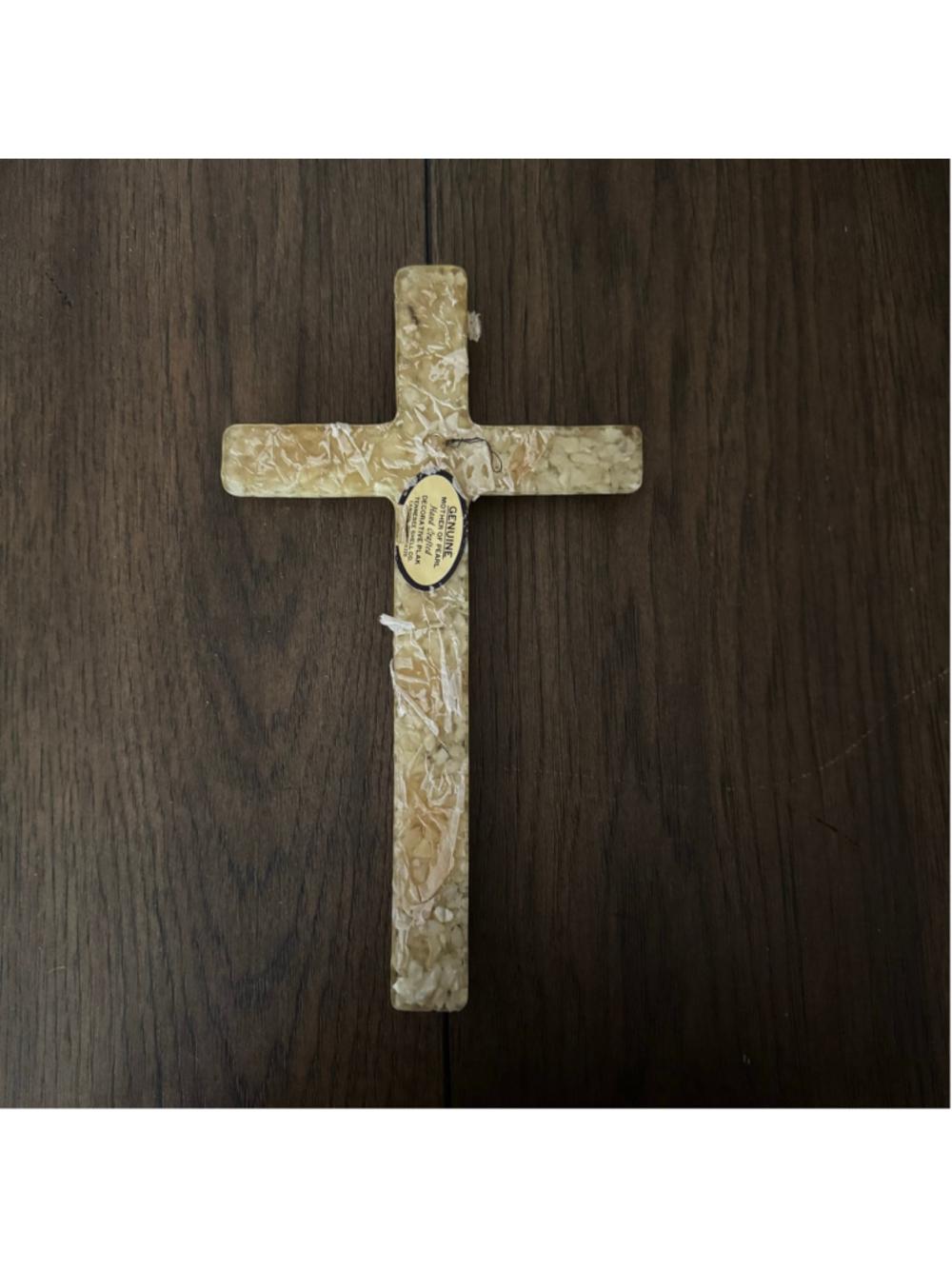Vintage Tennessee Shell Co. Genuine Mother of Pearl Decorative Wall Cross - Picture 2 of 3